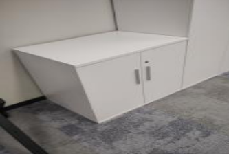 Cabinet - 2 Door, White, Short
