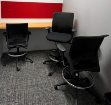 Black Task Stool