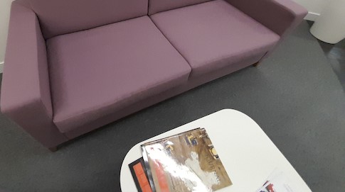 White canteen coffee table