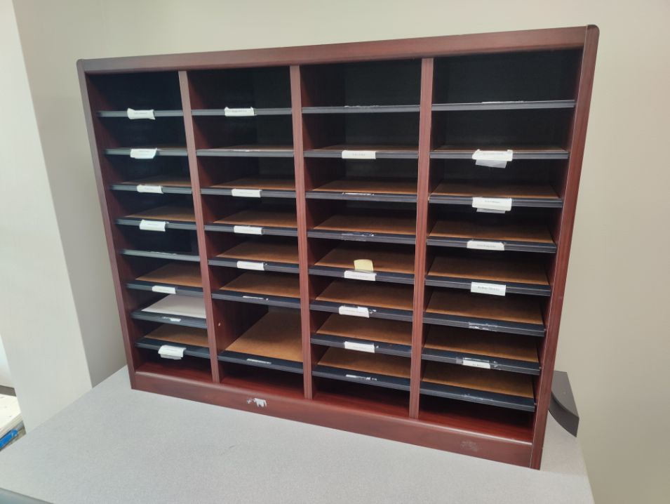 Wood Mail Sorter - 41x12x33
