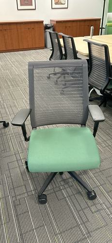 Steelcase Mint Green &amp; Grey Steelcase Think Chair