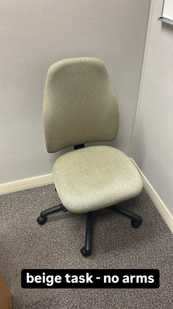 Beige Task Chair - No Arms