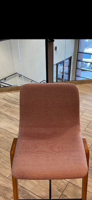 Red Upholstered Armless Chair 