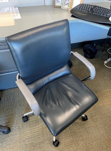 Black Leather Task Chair