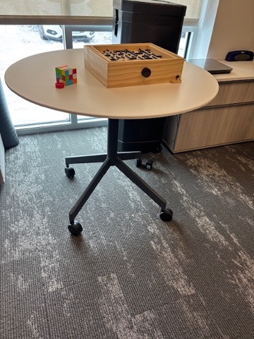 small round tables