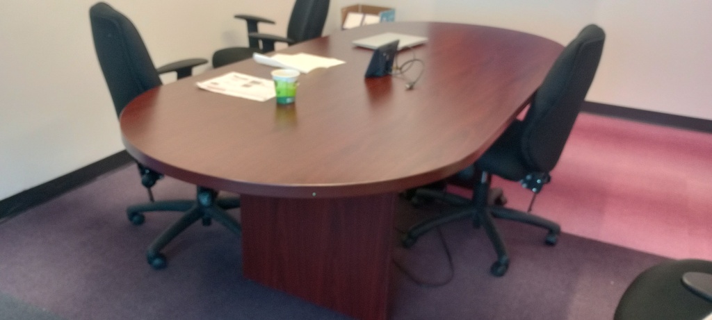 3'8" x 7'10" wood conference table