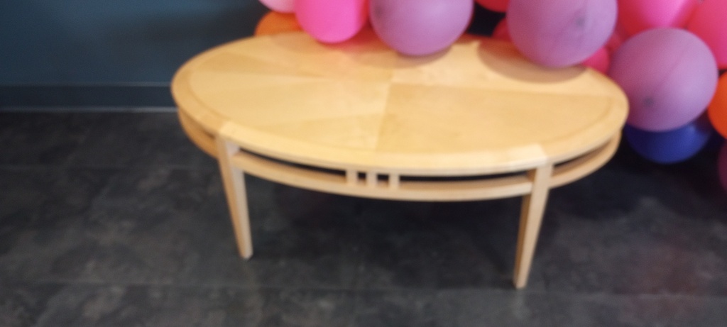 wood oval coffee table