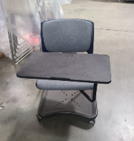 TEKNION VARIABLE UPHOLSTERED CHAIR W/ WORKSURFACE TABLET