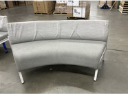 TEKNION ZONES BENCH - CURVED LOW BACK/GREY/WHITE LEGS