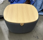 STUDIO TK CESTO COFFEE TABLE - GREY BOTTOM W/ OAK WOOD TOP