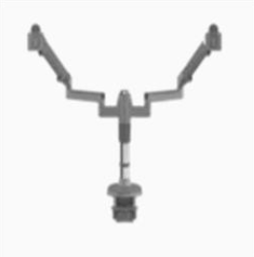 MF8 - MFlex for M8 Universal Dual Monitor Arm - 8" Straight/Dynamic Link, up to 42 lbs. each