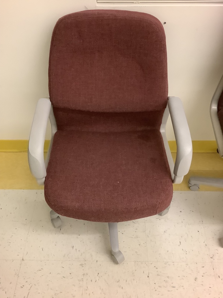 Desk Chair - Burgundy / Gray