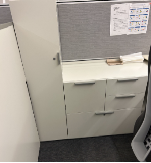 Teknion wardrobe cabinet (no shelf side unit)