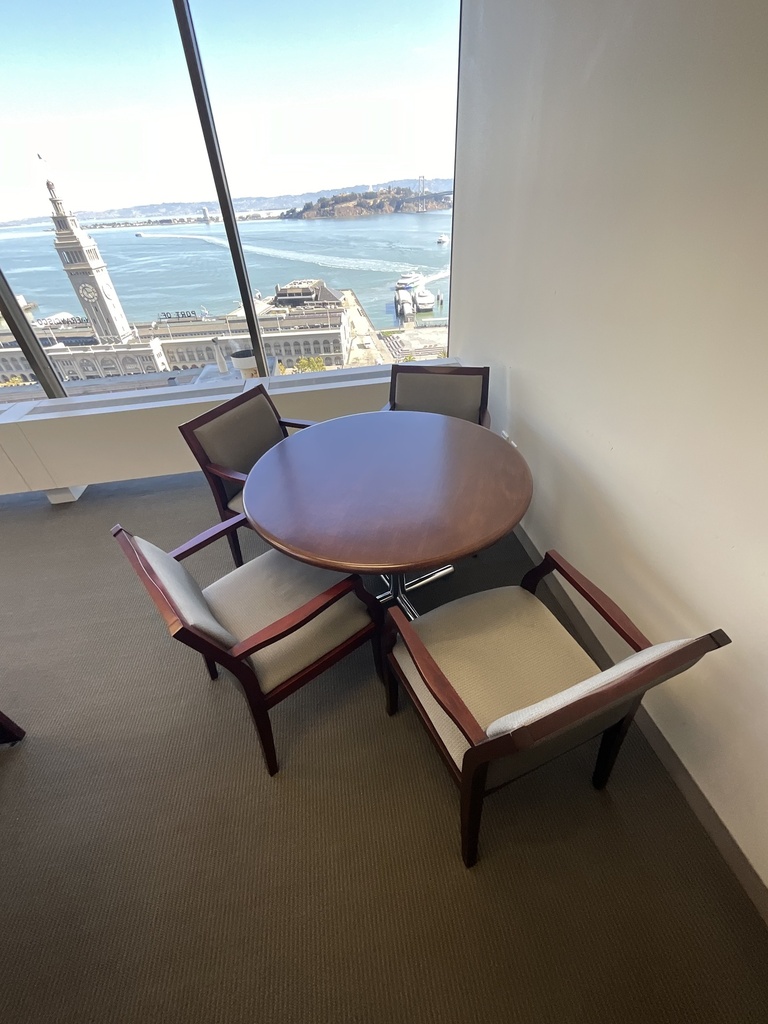 Round table, metal legs