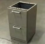 Pedestal-Fixed, 2 File, Proud Steel Front, 18 3/8D X 15W X 27H