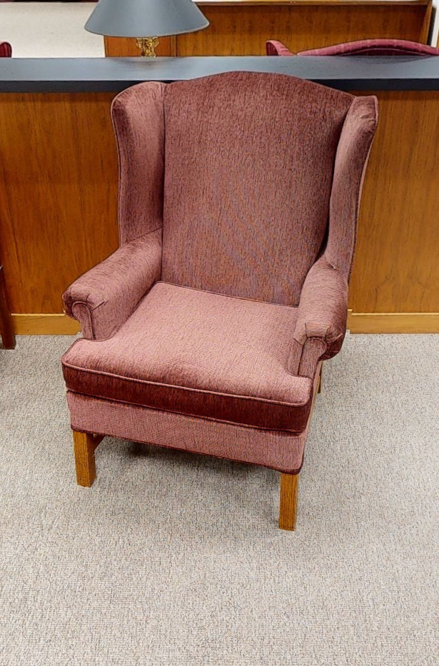 High-Back Pink Lounge Chair