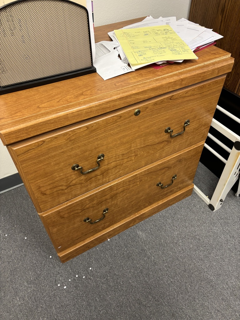 Wood 2 Drawer Cabinet