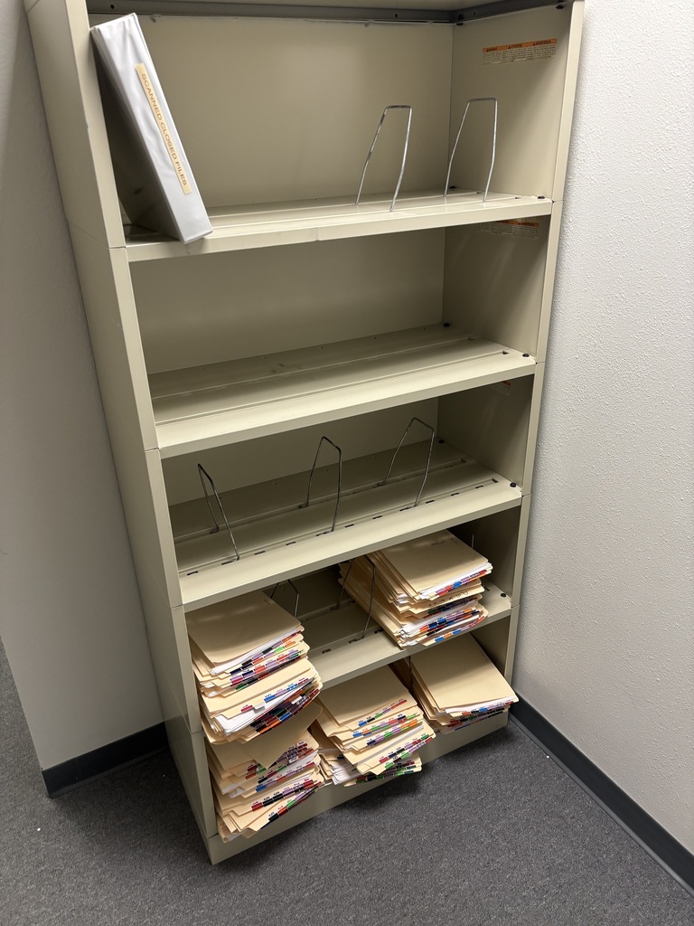 5 Shelves, Metal Bookcase