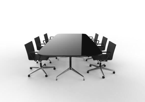 *Photo Representation - 37"X86" Black Meeting Table 