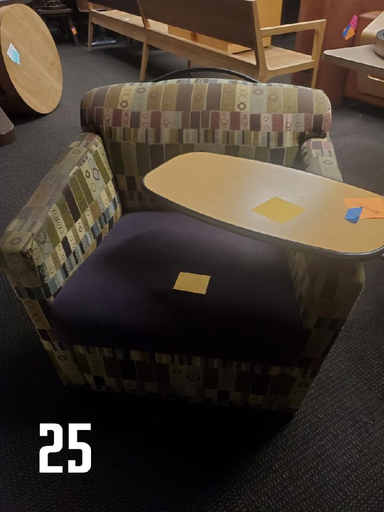 Green/Brown Chair w/ Swing Tables