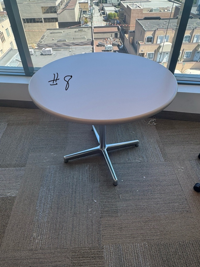 white round table