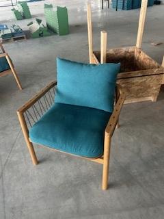 Blue Wood Side Chair