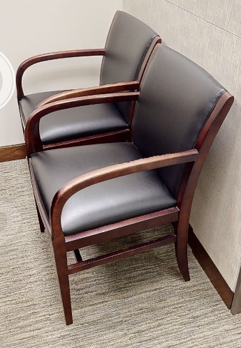 Black Leather Guest Chair