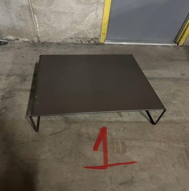 Metal square table