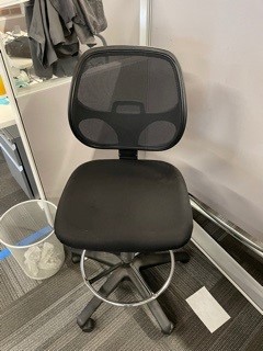 Stool, black, mesh