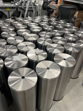 Aluminum Trash Cans / Dispenser