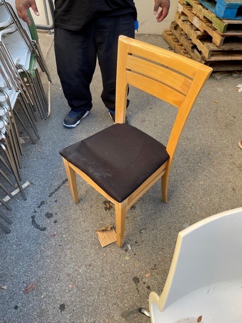 Wooden Lunch Chairs (Photo Representation)