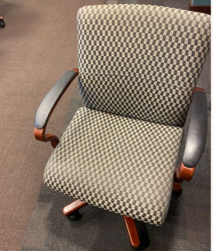 Grey Zigzag Steelcase Chair