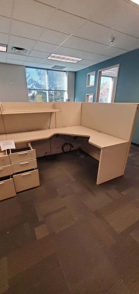 Workstation with file cabinet (60x75)