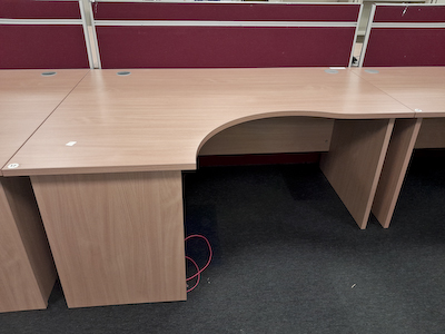 Wood Workstation Desk 2