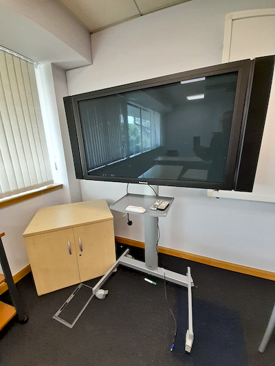 50" TV on a stand