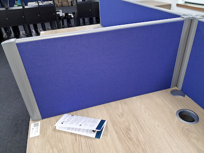 Blue Side Desk Divider