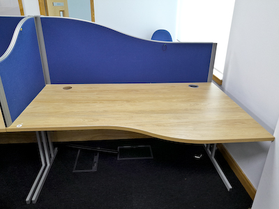 Oak Freestanding Desk 2