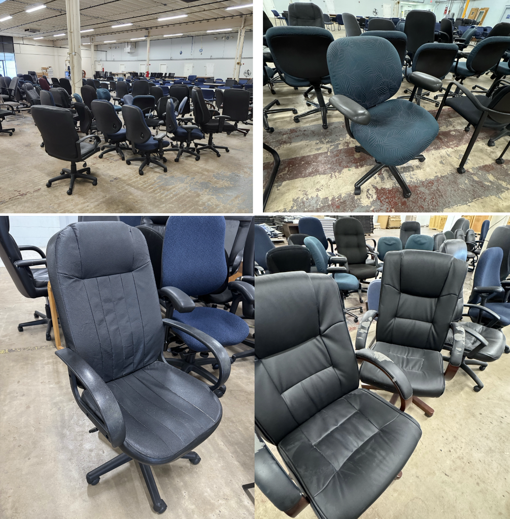 Various Task Chairs in Fair Condition (mostly blue/black)