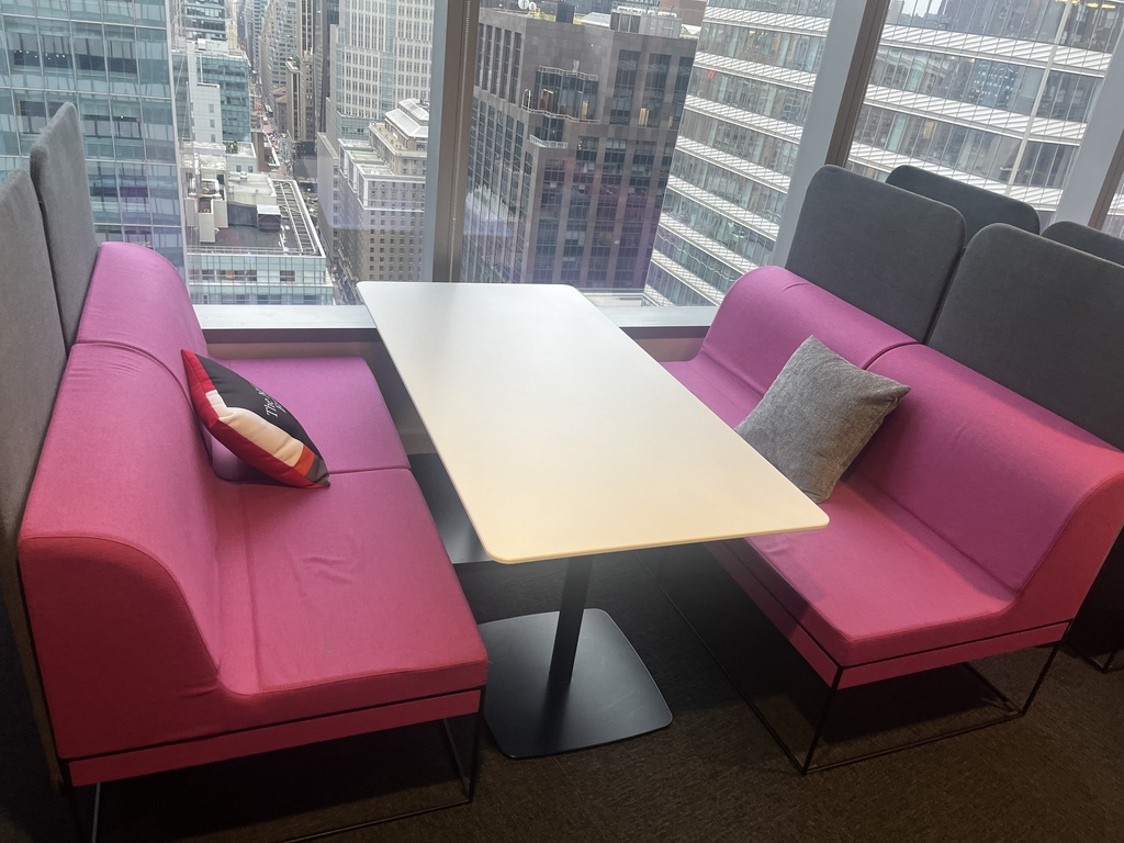 Rectangle booth table with dual base (60" x 30" x 29" H)