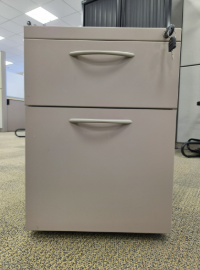 Pedestal - Metal, 2 Drawer