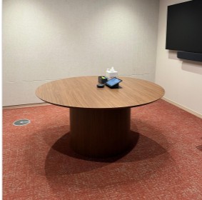 Large Circle Wood Table