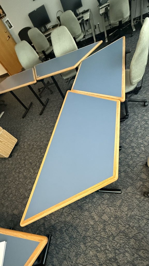Modular trapezoid training tables