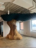 FAUX WOOD TREEMADE UP OF ABOUT 66 PCS