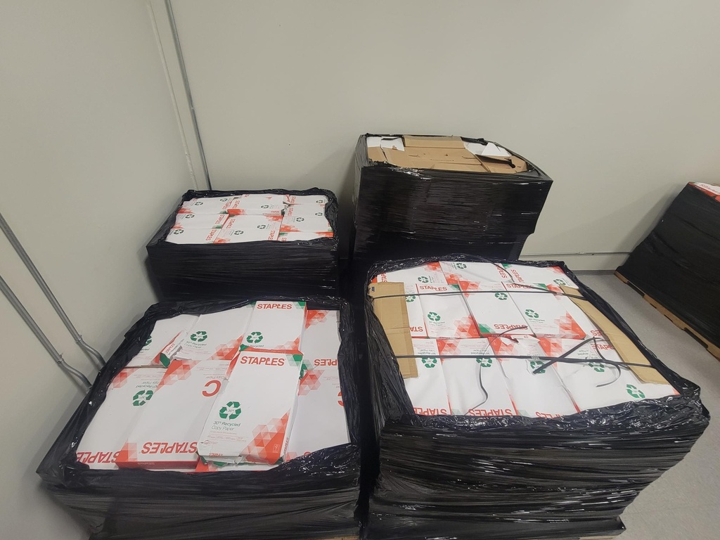 Pallet of Paper 8.5x14" (estimation of 100 packages per pallet)
