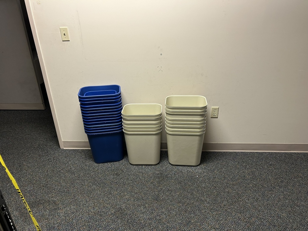 Blue Recycling Trash Cans