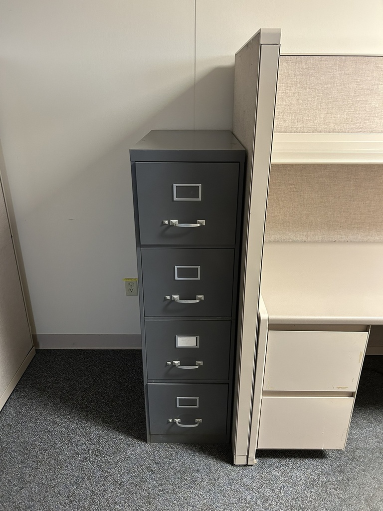 4H Gray Vertical File Cabinet
