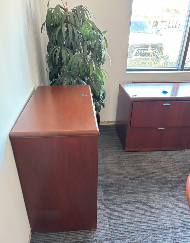 2-High Wood File Cabinet