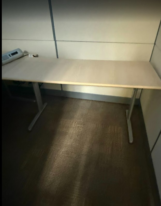 24"D X 60"W RETURN TABLES W/ 2 METAL C-LEGS