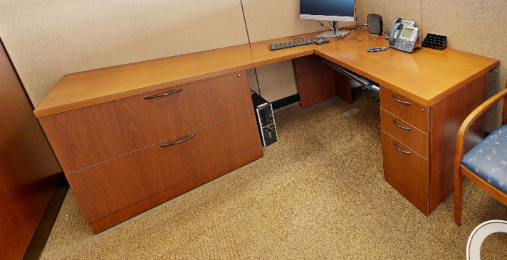 L-shaped desk