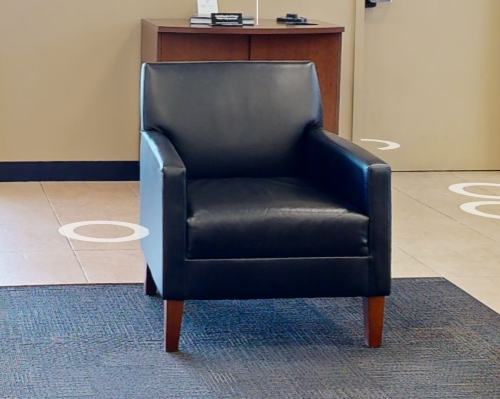 Blue-green lounge chair